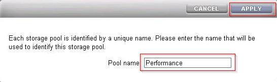 Naming the new pool in the Oracle ZFS Storage Appliance BUI The following figure shows two configured pools, one for each of two storage controllers that form a