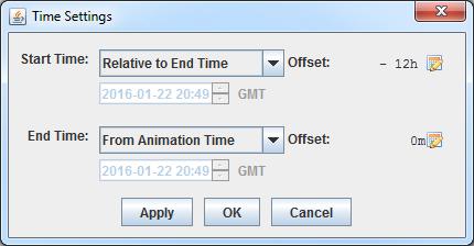 Change this so the trajectories are only 2 time steps long at any given time in the loop. Set the trajectory width to 2. a. In the Times tab of the Layer Controls, select the Time Mode bu