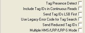 NODE DEVICE CONFIGURATION 4 Controller Configuration Options Tag Presence Detect: Placing a check in this box turns the controller s RF field on permanently, which enables the controller to execute