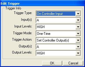 Trigger Example 2 After the controller is reset, clear all Hub outputs (set "LOW"