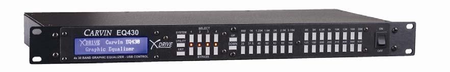 EQ230 / EQ430 Operation Manual The EQ230 and EQ430 with X-Drive processing are two and four channel precision 30-band graphic equalizers designed to elevate the performance of any system.
