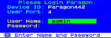 Chapter 6: Operation - User Functions Login Log in to Paragon II so you can access servers and other devices connected to the Paragon II system.