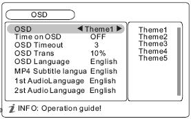 3.3 Language Setup The unit comes with three separate menus for language setting. DVD Menu: 1. Press the DVD button to switch to DVD mode. 2. Now press the Setup button. 3.