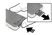To remove a memory card Open the cover and press the edge of the memory card to release and remove it.