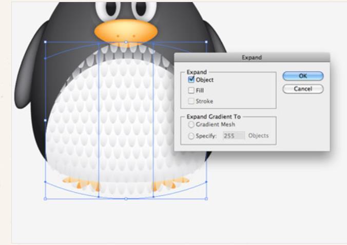 Adjust the setting to give the feather pattern a more three dimensional