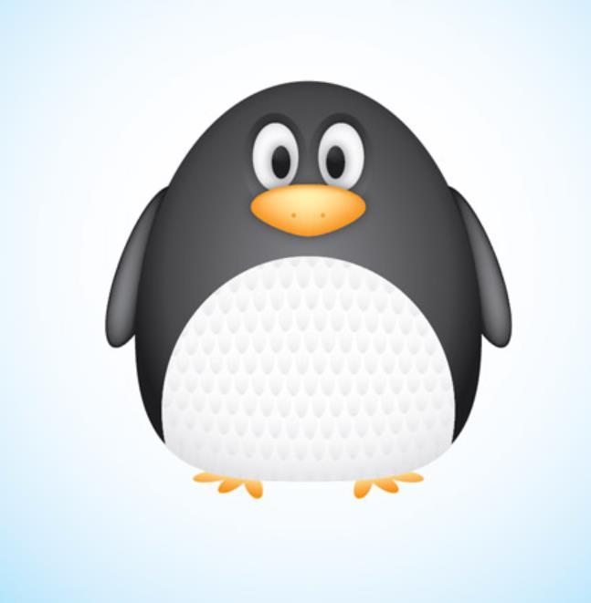 Our cute vector penguin is now complete.