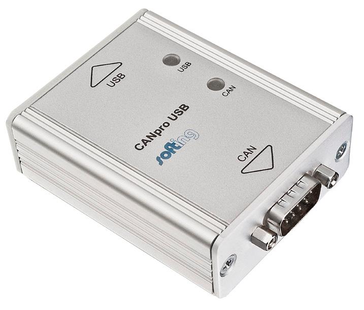 CAN / CANOPEN CANpro USB High Speed USB to CAN Interface Card for Mobile Use The CANpro USB Interface Card equips a PC or notebook with a top performing CAN interface with very short response times.