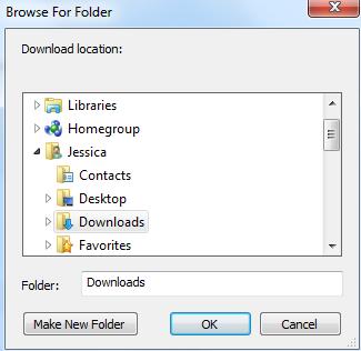 2. Select the new download location and click OK. 3. Your new location will now be indicated under Download location.