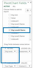 A box will appear with different options users can select. Select the last option Show Field List and details of the pivot will be displayed to the right.