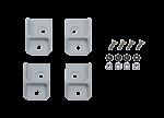 Fiberglass Screw- or Hinge-Cover with Quick-Release Latch Fiberglass Mounting Bracket Kit Bracket is molded from fiberglass reinforced polyester.