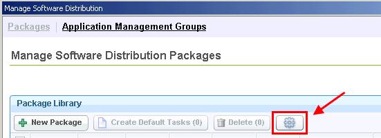 Figure 12. Adding a package You must designate your package as either Private or Shared.