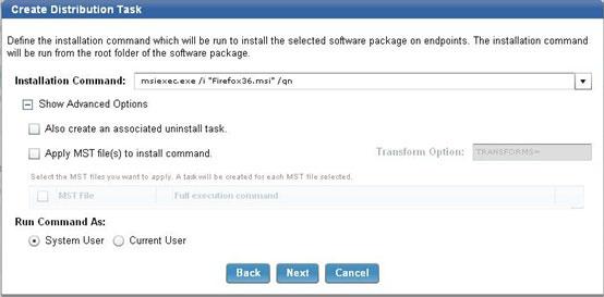 Warning message when files which are not in the root folder, are added to a package Click Next.