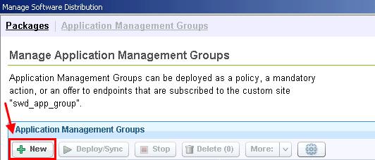 Figure 31. New Application Management Group 2. Enter a name for the group in the Name field. 3. Click Confirm. You can now see the new group displayed under the Application Management Groups Library.