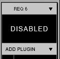 2.2.1 Bypass / Disable / Enable To bypass a plugin, click on the IN button next to the plugin s name. You can also select this through the menu.