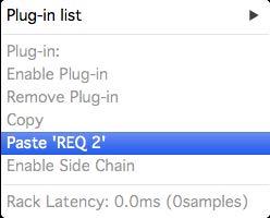 In this image the Paste [plugin name] function is the only available paste option, since the copied