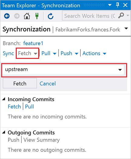 Or, using Visual Studio, you can use the Synchronization page to