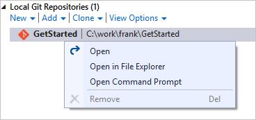 Git command reference 10/21/2017 10 min to read Edit Online VSTS TFS 2018 TFS 2017 TFS 2015 VS 2017 VS 2015 Update 2 Overview Visual Studio's Team Explorer lets you perform most common Git tasks