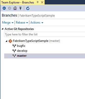 Delete a branch NOTE Deleting a branch in your local repo doesn't remove the branch on the remote. Visual Studio Command Line Visual Studio 2015 & 2017 1.