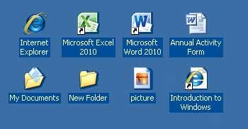 An icon is a symbol/picture in a windows environment which acts as a button in order to open up application, document,