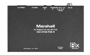 0 cable Marshall VAC-HT48-POE-R HDBaseT Receiver with 48V PoE Converts HDBaseT to HDMI 1.