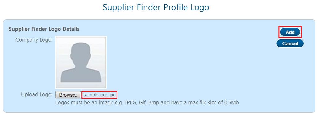 This will direct you to a new page where you can upload your logo. To do so click Browse next to Upload Logo. This will open up the file directory of your computer where you can browse for your logo.