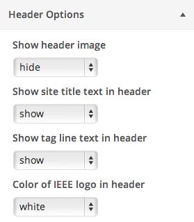 Site Title & Tagline Set the site s title and tagline. Always keep the Display Header Text checkbox checked.