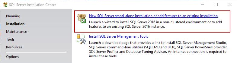 2 GB of Disk Space Limitations: Microsoft SQL Server Express supports 1 physical processor, 1 GB memory, and 10 GB storage Installing SQL 2016 Express Download SQL from the Microsoft site listed