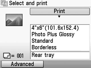 8 Start printing. (1) Confirm the print setting. To change the settings, select the item and press the OK button. (2) Confirm the total number of copies for selected photos.