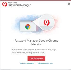 Figure 30. Password Manager Google Chrome Extension 13. Click Get Extension. The Install Extension screen appears; in this example, for Chrome. Figure 31. Install Extension 14.