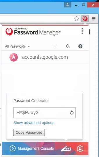 Figure 41. Password Generator 3. Click the Password Generator icon. A popup appears, showing the Password Generator. Figure 42. Password Generator 4.
