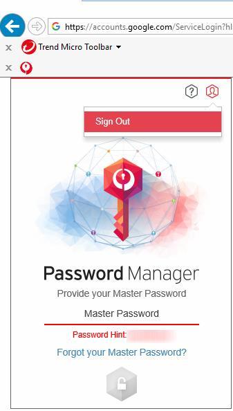 Figure 44. Lock Icon 3. Click the Lock icon in the lower right-hand corner. Password Manager locks and presents you with the Master Password screen. Figure 45.