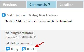 Remove the comment from the folder Use to remove comments from the folder. 3. Click the folder name in the space. 4.