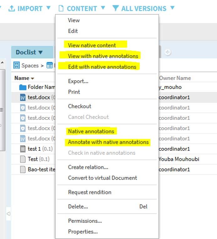 Documentum Client Manager and Java Applet: D2 merges Microsoft Word document annotations (comments and track changes) from multiple