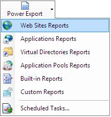 Chapter-6 Power Export 6.2 Schedule Web Site Reports Select Power Export Wizard. option under Power Export.