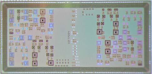 Test Chip Fully integrated CMOS design (0.18 μm) Antenna dimensions of 60 280 μm Antenna feature sizes of 1.