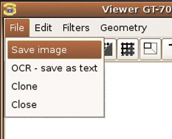 Save The scanned image that is displayed in the Viewer