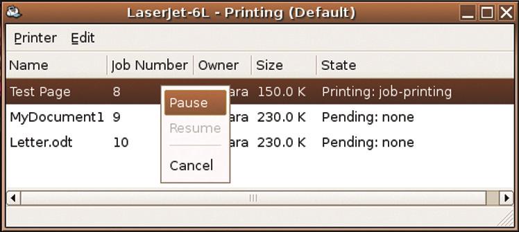 Managing Print Jobs When you send something for printing it is sent to the Print Manager which is used for managing the print jobs associated with a given printer.