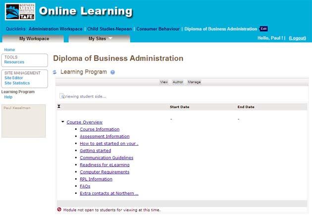 The Learning Program contains both the Learning Materials and the Assessment tasks that you will need to