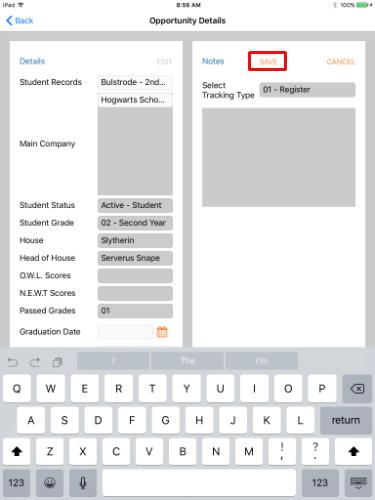 You may also add a note from inside the opportunity itself by selecting the Add link in the top right corner of the Notes section of the opportunity.