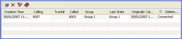 The Contacts Log Window The Contacts Log window displays a record of all contacts that the agent handled since the last logon.