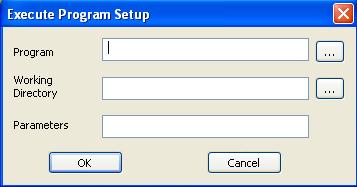 The Program Setup Dialog Box To access the Program Setup Dialog Box: Add a Run Program button to the toolbar or right-click an existing one.