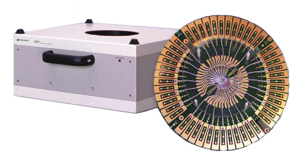 Because EasyEXPERT also supports all of the popular semiautomatic wafer probers, it is easy to define the wafer, die, and module information to automate probing across an entire wafer.
