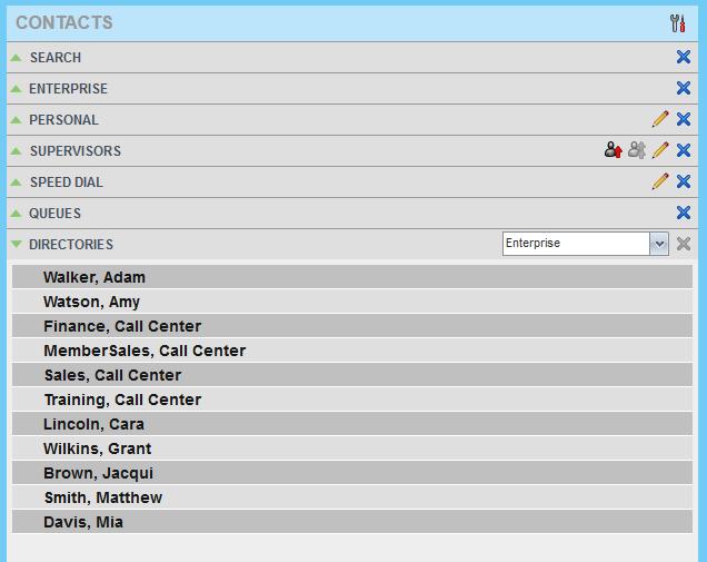 CHAPTER 8 MANAGING CONTACTS Use the Contacts pane to perform call and monitoring operations on your contacts and to manage your contacts directories.