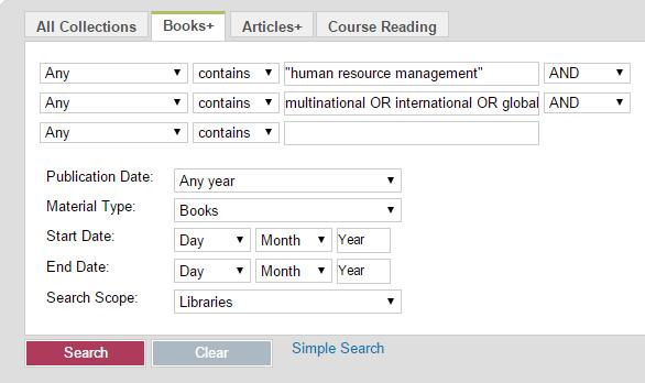 Finding books on a subject Example assignment: Compare and analyse human resource