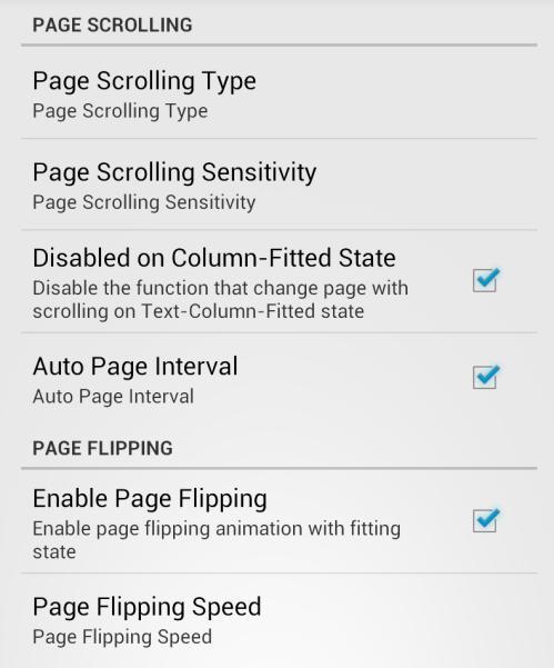 PDF Viewing More ( ) Options ❸ ❹ ❺ ❻ ❼ ❽ ❾ ❿ Page Scrolling Options Option for page navigation with vertical or horizontal scroll, or no scroll Allowance of how much scroll is required for the page