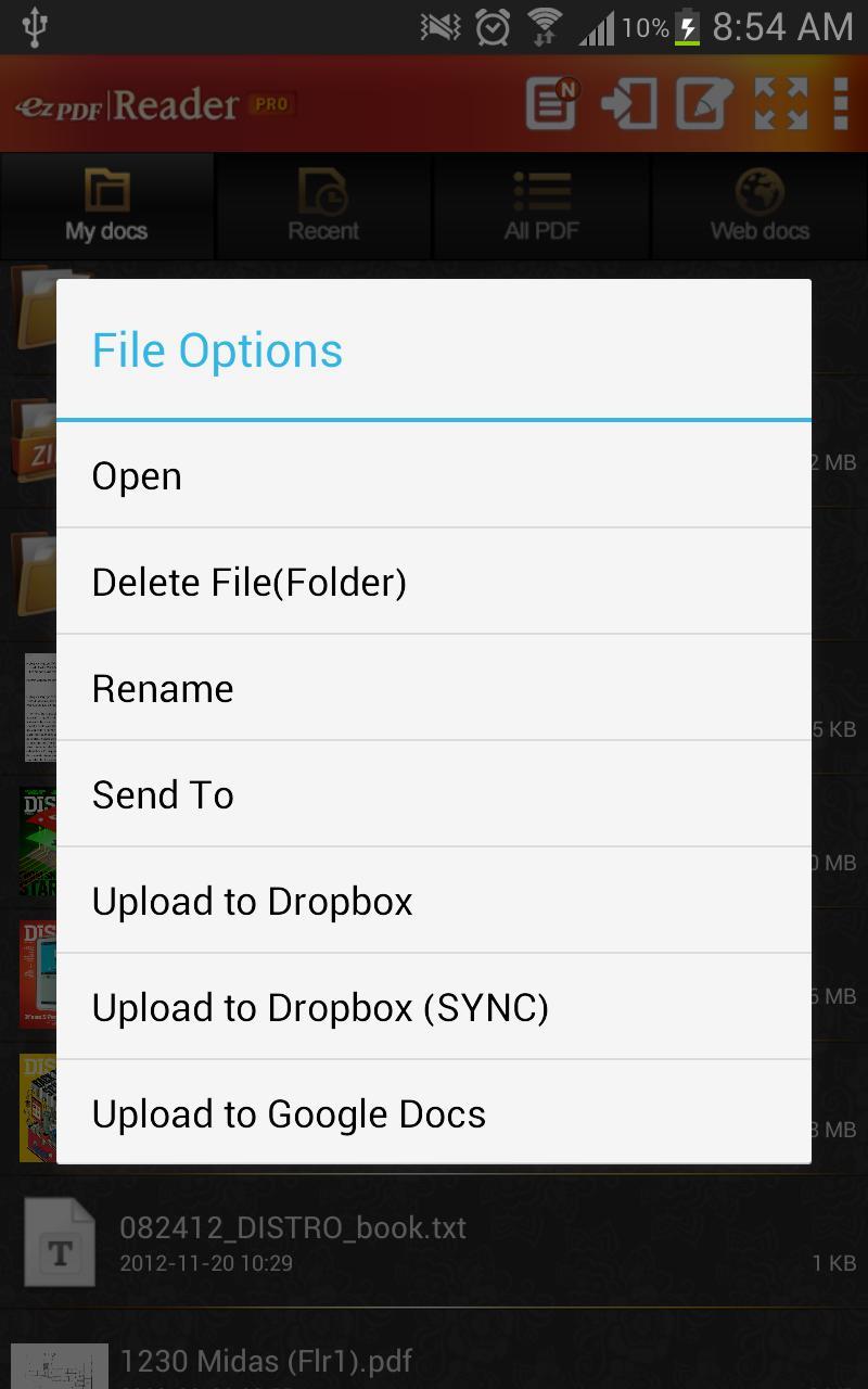 File Manager Shortcuts Just long-click on folder or file on the list.
