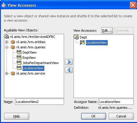 Associate LOV with VO Attribute Create View Accessor