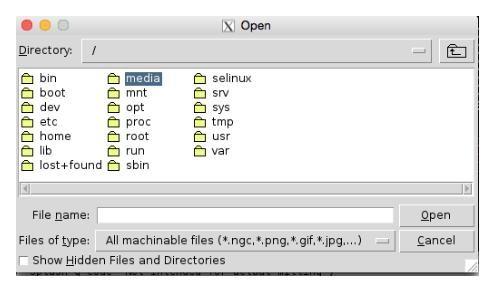 3. If the files don't show up in your memory stick folder, you may need to change the file type to "all files".
