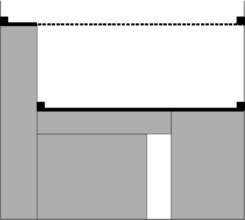 When the fourth piece is placed, two slots remain because the height of the piece matches that of the piece to its right.