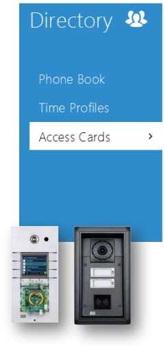 Access Control Standalone functionality no single point of failure. Intercom controls door lock o Identification by keypad, DTMF code, RFID card, biometrics (via Wiegand).